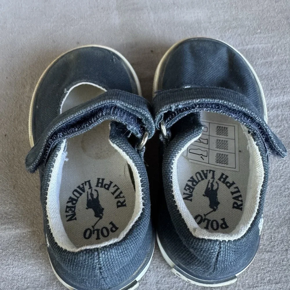 Size 4c - Polo Ralph Lauren Mary Jane Baby's Shoes Blue Canvas